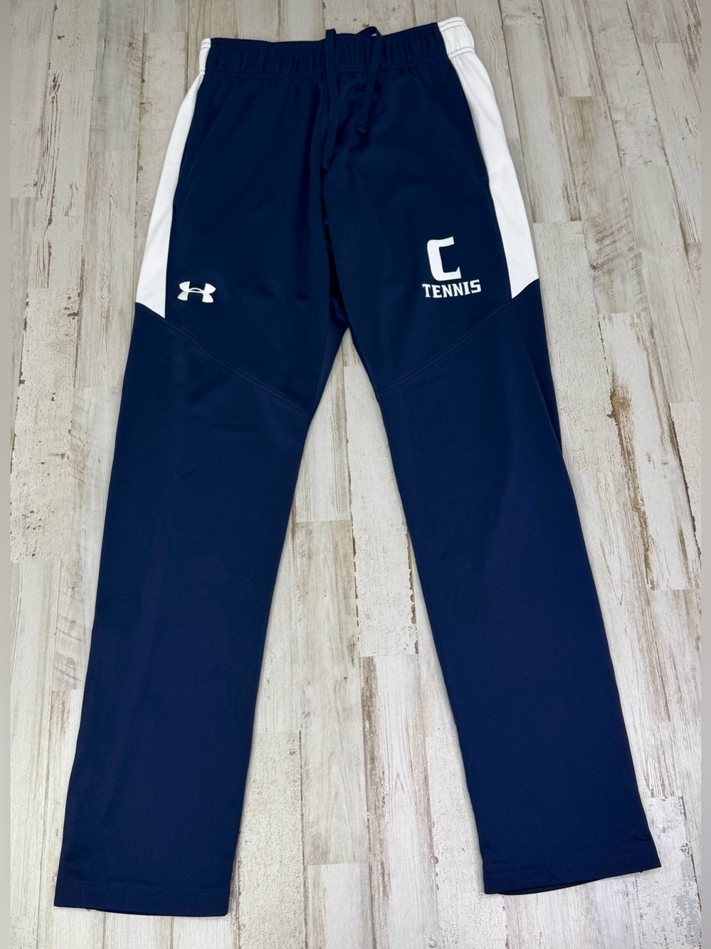 Under Armour Joggers Mens S Blue Loose Drawstring Fleece Tapered Sweatpants